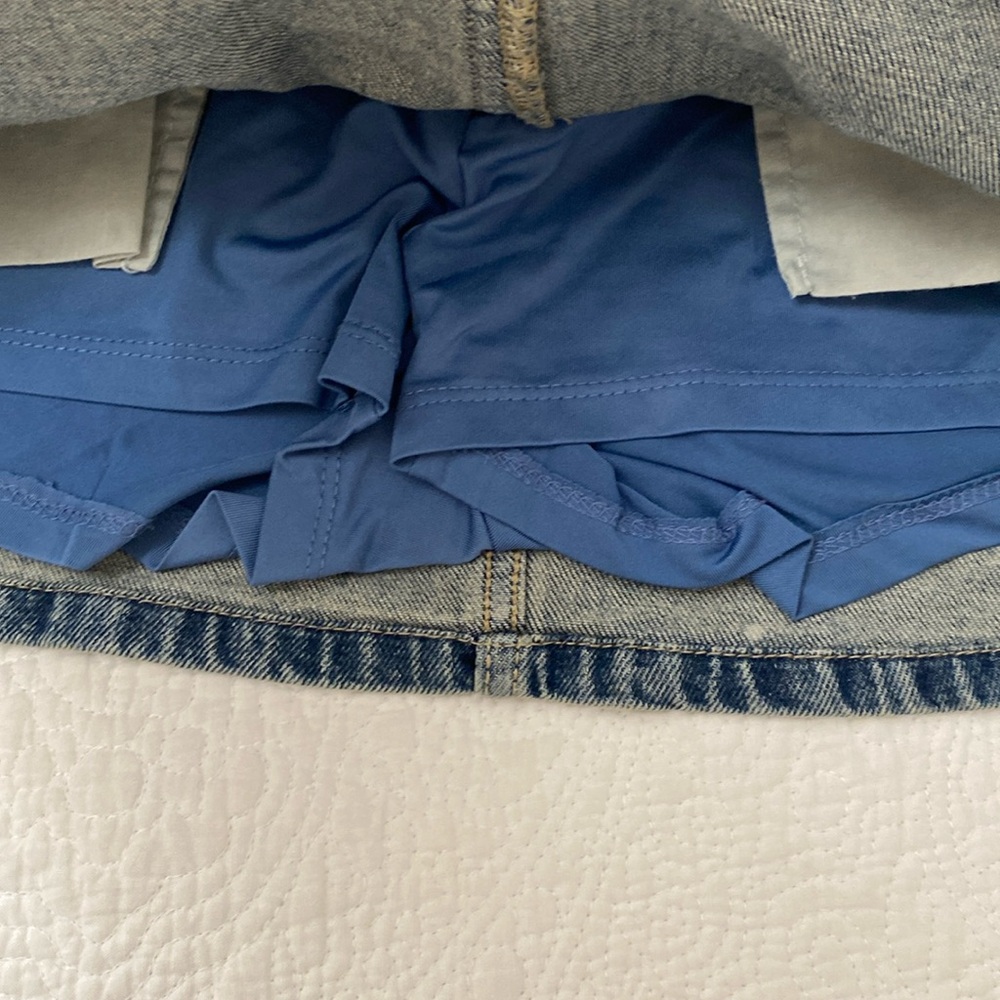 Garage Pixie Blue Denim Micro Skort - image 2